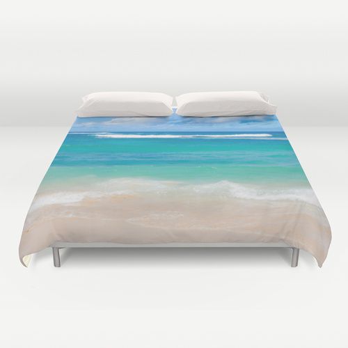 Tropical Hawaiian beach Duvet Cover