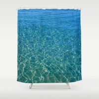 Shower Curtain Clear ocean water, 71x74 inch