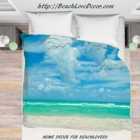 Miami beach duvet cover, ocean duvet cover, 4 sizes