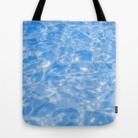 Blue water tote bag