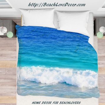 Teal-blue ocean water Duvet Cover, 4 sizes – Beachlovedecor.com – Beach ...