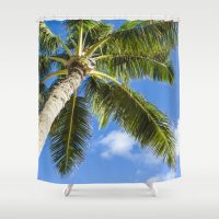 Shower Curtain with palm leaves