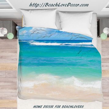 Tropical Hawaiian beach Duvet Cover, 4 sizes – Beachlovedecor.com ...