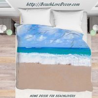 Taupe Hawaiian Beach Duvet Cover, 4 sizes