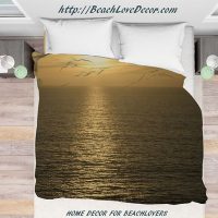 Taupe ocean sunset duvet cover, 4 sizes