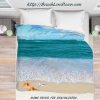 Duvet Cover with starfishes on the sandy beach, 4 sizes