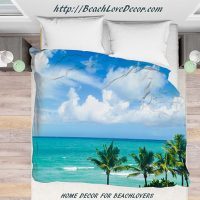 Miami Palm trees on the beach duvet cover, 4 sizes