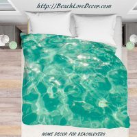 Duvet Cover with turquoise sparkly water, ocean duvet cover, summer bedding, 4 sizes