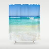 Ocean Shower Curtain with Hawaiian ocean view , 71x74 inches