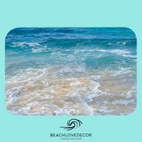 Hawaiian ocean wave Microfiber foam bath mat, 2 sizes