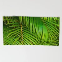 Towel with Palm leaves - hand, bath and beach sizes