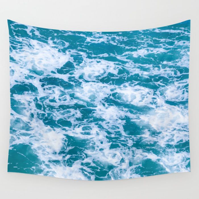 Blue Marble ocean water Wall tapestry, 6 sizes, grommets ...