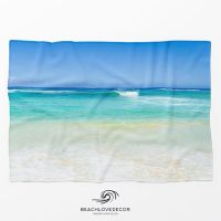 Calm ocean Fleece Throw Blanket, extra soft and warm, beach coral blanket, ocean shepra blanket