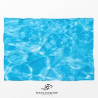 Blue abstract Ocean Fleece Throw Blanket, extra soft and warm, beach coral blanket, ocean shepra blanket