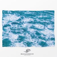 Blue Marble Ocean Fleece Throw Blanket, extra soft and warm, beach coral blanket, ocean shepra blanket