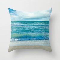 Tropical Miami beach throw pillow cover, cotton, decorative pillow case, ocean bedding, 5 sizes