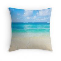 Hawaiian Tropical beach throw pillow cover, cotton, decorative pillow case, ocean bedding, 5 sizes