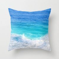 Ocean water throw pillow cover, cotton, surf, coastal, beach house decor, decorative pillow case, ocean bedding, 5 sizes