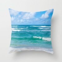 Tropical Hawaiian ocean throw pillow cover, Hawaii, cotton, surf, ocean, coastal, beach house decor, decorative pillow case, sea, ocean bedding, 5 sizes