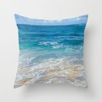 Deep ocean throw pillow cover, Hawaii, cotton, surf, ocean, coastal, beach house decor, decorative pillow case, sea, ocean bedding, 5 sizes