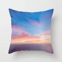 Ocean sunset pillow cover, Hawaii, cotton, surf, ocean, coastal, beach house decor, decorative pillow case, sea, ocean bedding, 5 sizes