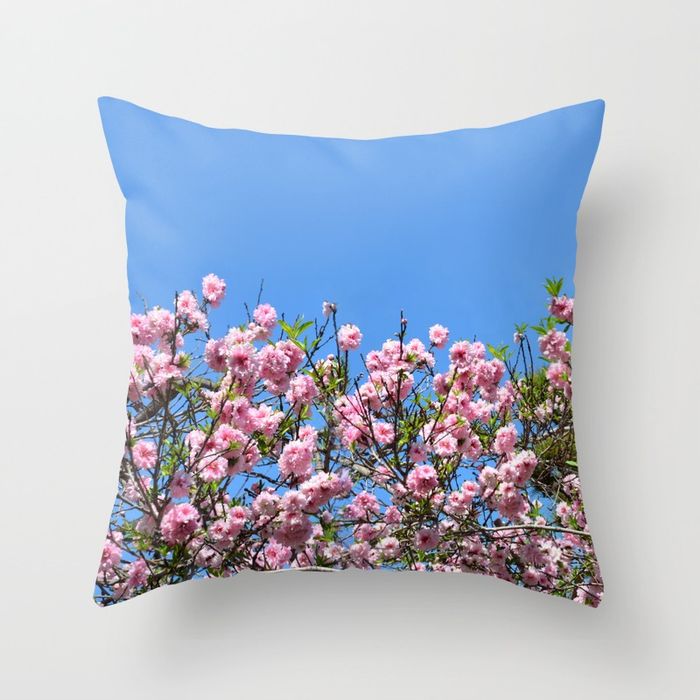 cherry blossom spring pillow