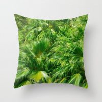 Palm forest throw pillow cover, cotton, decorative pillow case, beach house decor, palm tree pillow, 5 sizes