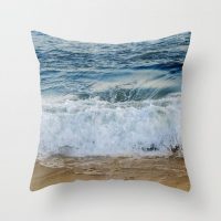 Sea wave pillow cover, Hawaii, cotton, surf, ocean, coastal, beach house decor, decorative pillow case, sea, ocean bedding, 5 sizes