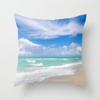 Miami ocean pillow cover, Florida, cotton, surf, ocean, coastal, beach house decor, decorative pillow case, sea, ocean bedding, 5 sizes
