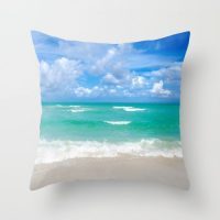 Ocean in Miami pillow cover, Florida, cotton, surf, ocean, coastal, beach house decor, decorative pillow case, sea, ocean bedding, 5 sizes