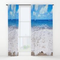 Tropical sea window curtain, blackout curtain, sheer curtain, coastal curtain, nautical curtain, ocean curtain, sea curtain