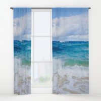 Tropical ocean window curtain, blackout curtain, sheer curtain, coastal curtain, nautical curtain, beach curtain, sea curtain