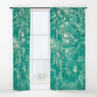 Turquoise sea window curtain, blackout curtain, sheer curtain, coastal curtain, nautical curtain, beach curtain, sea curtain