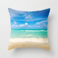 Miami pillow cover, beach pillow cover, Florida, cotton twill, surf, ocean, coastal, beach house decor, decorative pillow case, sea, ocean bedding, 5 sizes