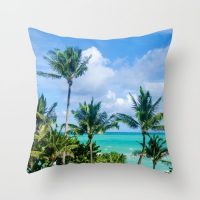 Miami palm trees (MPT2) pillow cover, beach pillow cover, Florida, cotton twill, surf, ocean, coastal, beach house decor, decorative pillow case, sea, ocean bedding, 5 sizes