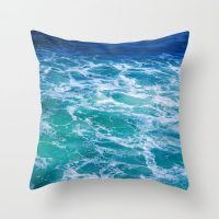 Marble Turquoise teal ocean pillow cover, cotton, sea, ocean, coastal, beach house decor, decorative pillow case, ocean bedding, 5 sizes