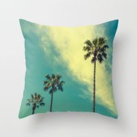 High retro Palms pillow cover, cotton, coastal, beach house decor, decorative pillow case, beach bedding, 5 sizes