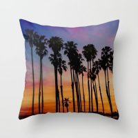 Palms sunset pillow cover, cotton, coastal, beach house decor, decorative pillow case, beach bedding, 5 sizes