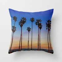 High Palms sunset pillow cover, cotton, coastal, beach house decor, decorative pillow case, beach bedding, 5 sizes