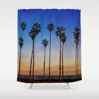 Tropical Palms sunset Shower Curtain, 71x74 inches