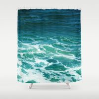 Turquoise ocean surf Shower Curtain, 71x74 inches
