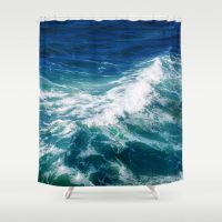 Turquoise teal ocean Shower Curtain, 71x74 inches