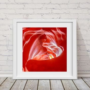 Square Fine Art Print With Heart Silhouette In Antelope Canyon Large Format Wall Art View Decor Abstract Wall Decor Arizona Art Print Beachlovedecor Com Beach Themed Home Decor