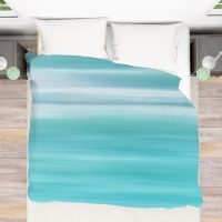 Coastal Abstract deep turquoise ocean Duvet Cover, ocean duvet, coastal bedding, beach house decor, 4 sizes