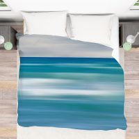 Coastal Abstract blue teal ocean Duvet Cover, ocean duvet, coastal bedding, tropical beach house decor, 4 sizes