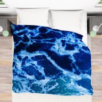 Dark blue deep ocean Duvet Cover, ocean duvet, coastal bedding, tropical beach house decor, 4 sizes