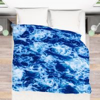 Dark blue marble ocean Duvet Cover, ocean duvet, coastal bedding, tropical beach house decor, 4 sizes