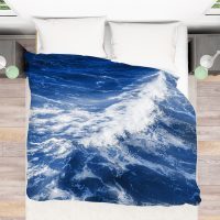 Dark blue ocean water Duvet Cover, ocean duvet, coastal bedding, tropical beach house decor, 4 sizes