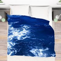Dark blue sea water Duvet Cover, ocean duvet, coastal bedding, tropical beach house decor, 4 sizes
