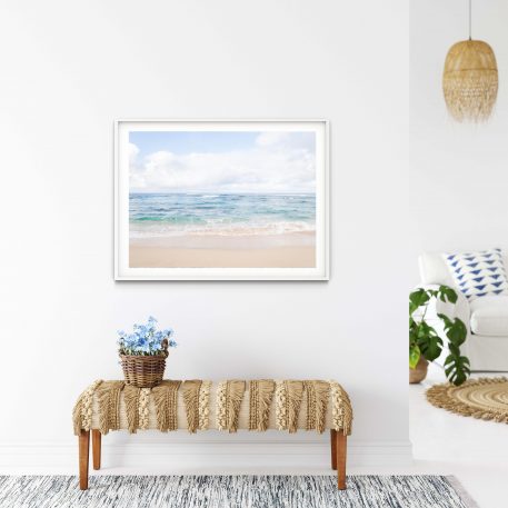 Tropical Hawaiian beach, Coastal Horizontal Print, beach house decor ...